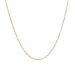 14k Pink Gold Diamond Cut Cable Link Chain 0.8mm