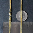 3.2mm 14k Yellow Gold Square Franco Chain