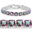 48.93 Carat Genuine Rainbow Quartz .925 Sterling Silver Bracelet
