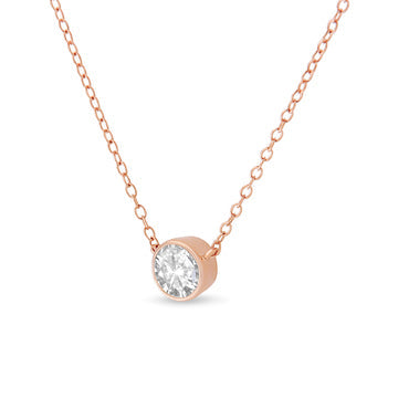 .925 Sterling Silver 1/2 Cttw Diamond Bezel 18