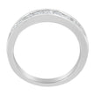 18K White Gold Round Diamond 1/2 Cttw Channel Band Ring