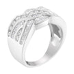 10K White Gold Diamond Bypass Ring (1 Cttw, H-I Color, I1-I2 Clarity) - Size 6-3/4