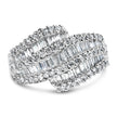 14K White Gold Diamond Cocktail Ring Band (1 3/4 Cttw, H-I Color, SI2-I1 Clarity) - Size 6-1/2
