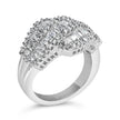 14K White Gold Diamond Cocktail Ring Band (1 3/4 Cttw, H-I Color, SI2-I1 Clarity) - Size 6-1/2