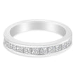 Women's 18K White Gold Princess Cut Diamond Band Ring (1 Cttw, G-H Color, SI1-SI2 Clarity) - Size 6