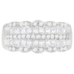 14K White Gold 1 1/7ct. TDW Round and Princess-Cut Diamond Ring(H-I, SI2-I1)