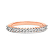 10K Rose Gold Plated Sterling Silver 1/3 Cttw Diamond Band Ring