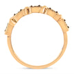 10K Rose Gold Flashed .925 Sterling Silver Miracle-Set Diamond 5-Stone Band Ring (1/4 Cttw, J-K Color, I1-I2 Clarity) - Size 7