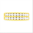 10K Yellow Gold Two-Row Diamond Band Ring (1 Cttw, J-K Color, I1-I2 Clarity) - Size 6