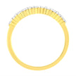IGI Certified 1/4 Cttw Diamond 10K Yellow Gold Prong Set Fluted Band Style Ring (I-J Color, I2-I3 Clarity) - Size 7