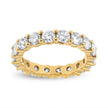 14K Yellow Gold 3.00 Cttw Shared Prong Set Round Cut Diamond Eternity Band (J-K Color, VS1-VS2 Clarity) - Ring Size 7