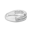 10K White Gold 1/2 Cttw Princess Diamond Split Shank Band Ring
