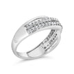 10K White Gold 1/2 Cttw Princess Diamond Split Shank Band Ring