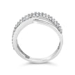 10K White Gold 1/2 Cttw Princess Diamond Split Shank Band Ring