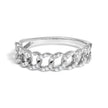 .925 Sterling Silver 1/4 Cttw Diamond Curb Link Band Ring