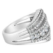 .925 Sterling Silver 2.00 Cttw Lab Grown Diamond Cluster Band Ring