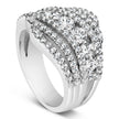 .925 Sterling Silver 2.00 Cttw Lab Grown Diamond Cluster Band Ring