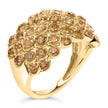 10K Yellow Gold 2.0 Cttw Brown Diamond Teardrop Design Cocktail Ring