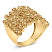 10K Yellow Gold 2.0 Cttw Brown Diamond Mesh Link Cocktail Ring