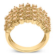 10K Yellow Gold 2.0 Cttw Brown Diamond Mesh Link Cocktail Ring