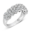 .925 Sterling Silver 2.0 cttw Lab Grown Diamond Scattered Band Ring (F-G Color, VS1-VS2 Clarity) - Ring Size 7