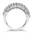 .925 Sterling Silver 2.0 cttw Lab Grown Diamond Scattered Band Ring (F-G Color, VS1-VS2 Clarity) - Ring Size 7