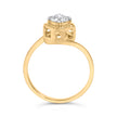 10K Yellow Gold Plated Sterling Silver 1/2 Cttw Lab Grown Diamond Woven Solitaire Ring