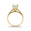 IGI Certified 14K Yellow Gold 2 Cttw Emerald-Cut Lab-Grown Diamond Wide Band Engagement Ring