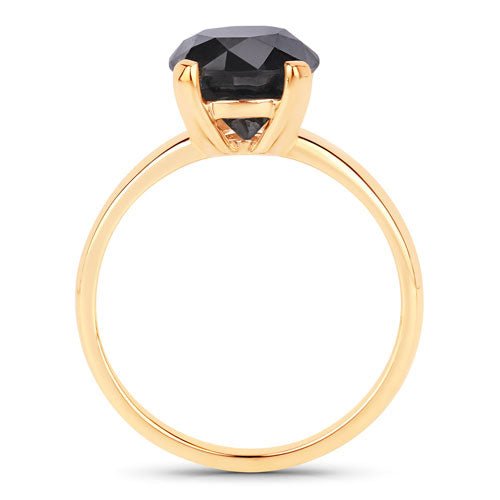 3.00 Carat Genuine Black Diamond 14K Yellow Gold Ring - Rings - Custom Crafting Alliance, LLC