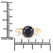 3.00 Carat Genuine Black Diamond 14K Yellow Gold Ring - Rings - Custom Crafting Alliance, LLC