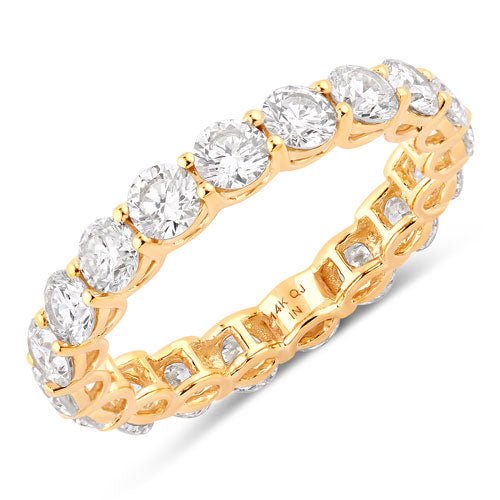 3.00 Carat Lab Grown Diamond 14K Yellow Gold Ring - Rings - Custom Crafting Alliance, LLC