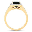 3.02 Carat Genuine Green Tourmaline and White Diamond 14K Yellow Gold Ring - Rings - Custom Crafting Alliance, LLC