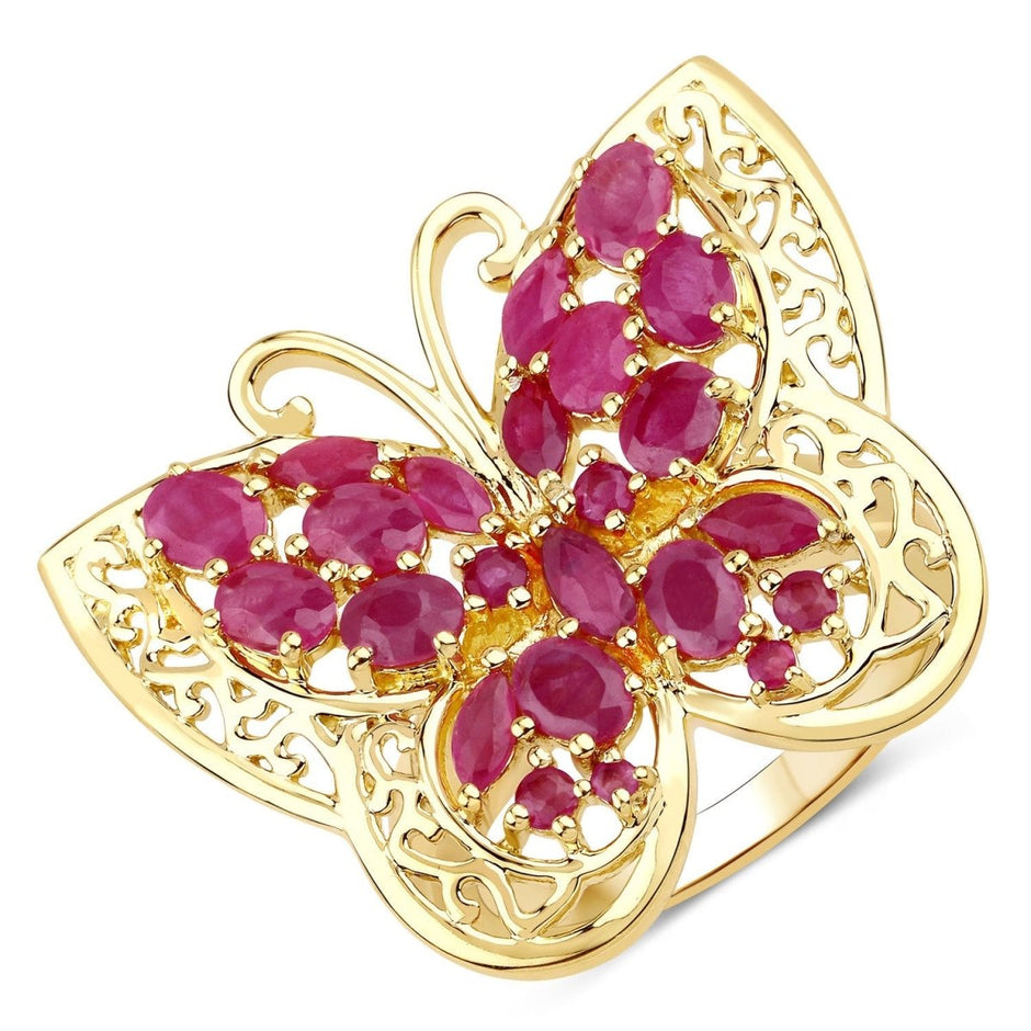 3.08 Carat Genuine Ruby .925 Sterling Silver Ring - Rings - Custom Crafting Alliance, LLC