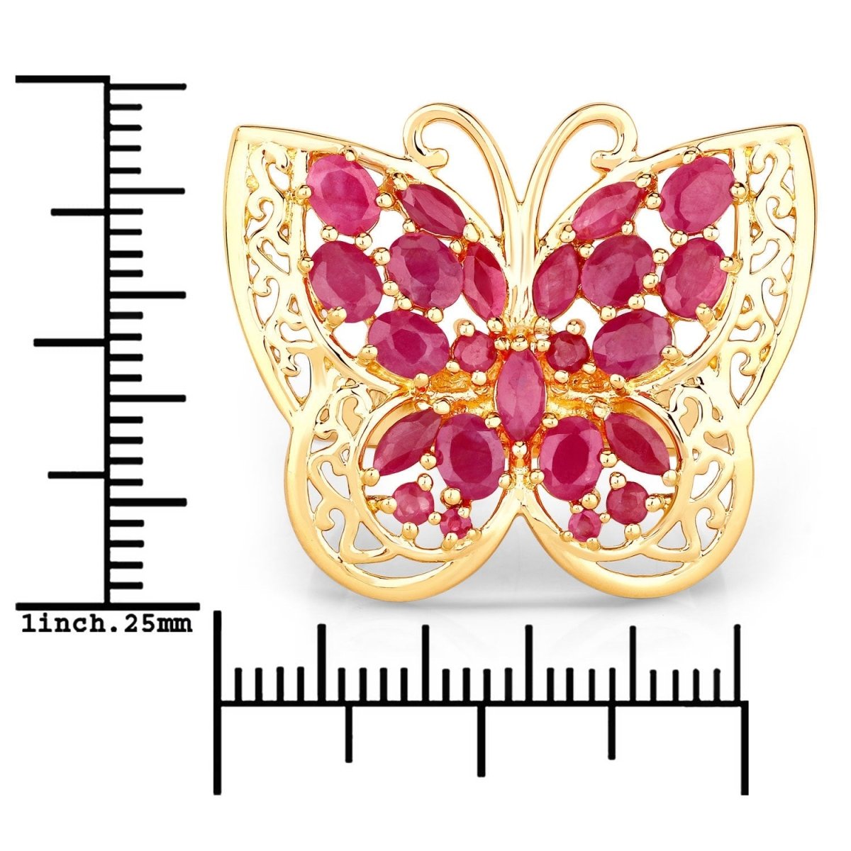 3.08 Carat Genuine Ruby .925 Sterling Silver Ring - Rings - Custom Crafting Alliance, LLC