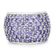 4.22 Carat Genuine Tanzanite .925 Sterling Silver Ring