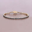 3.13 Carat Genuine Blue Sapphire 14K Yellow Gold Bracelet - Bracelets - Custom Crafting Alliance, LLC