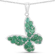 3.13 Carat Genuine Emerald .925 Sterling Silver Pendant - Pendants - Custom Crafting Alliance, LLC