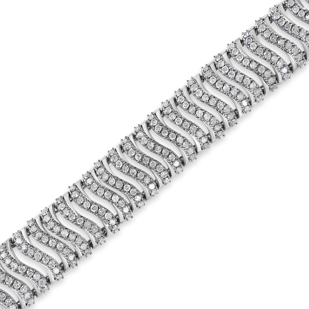 .925 Sterling Silver 5.00 Cttw Round-Cut Diamond 