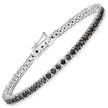 3.15 Carat Genuine Black Diamond .925 Sterling Silver Bracelet - Bracelets - Custom Crafting Alliance, LLC