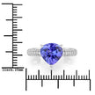 3.18 Carat Genuine Tanzanite and White Diamond 14K White Gold Ring - Rings - Custom Crafting Alliance, LLC