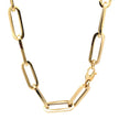14k Yellow Gold Extra Wide Paperclip Chain Necklace