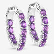 3.20 Carat Genuine Amethyst .925 Sterling Silver Earrings - Earrings - Custom Crafting Alliance, LLC