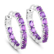 3.20 Carat Genuine Amethyst .925 Sterling Silver Earrings - Earrings - Custom Crafting Alliance, LLC