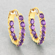 3.20 Carat Genuine Amethyst .925 Sterling Silver Earrings - Earrings - Custom Crafting Alliance, LLC