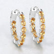 3.20 Carat Genuine Citrine .925 Sterling Silver Earrings - Earrings - Custom Crafting Alliance, LLC