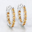 3.20 Carat Genuine Citrine .925 Sterling Silver Earrings - Earrings - Custom Crafting Alliance, LLC