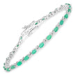 3.24 Carat Genuine Zambian Emerald .925 Sterling Silver Bracelet - Bracelets - Custom Crafting Alliance, LLC
