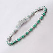 3.24 Carat Genuine Zambian Emerald .925 Sterling Silver Bracelet - Bracelets - Custom Crafting Alliance, LLC