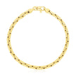 14k Yellow Gold High Polish Compressed Cable Link Bracelet