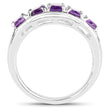 1.70 Carat Genuine  Amethyst .925 Sterling Silver Ring